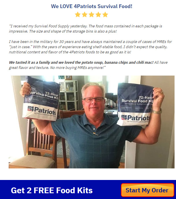 4Patriots 3 Month Food Supply Review highlighting the features and value of the Food Kit 